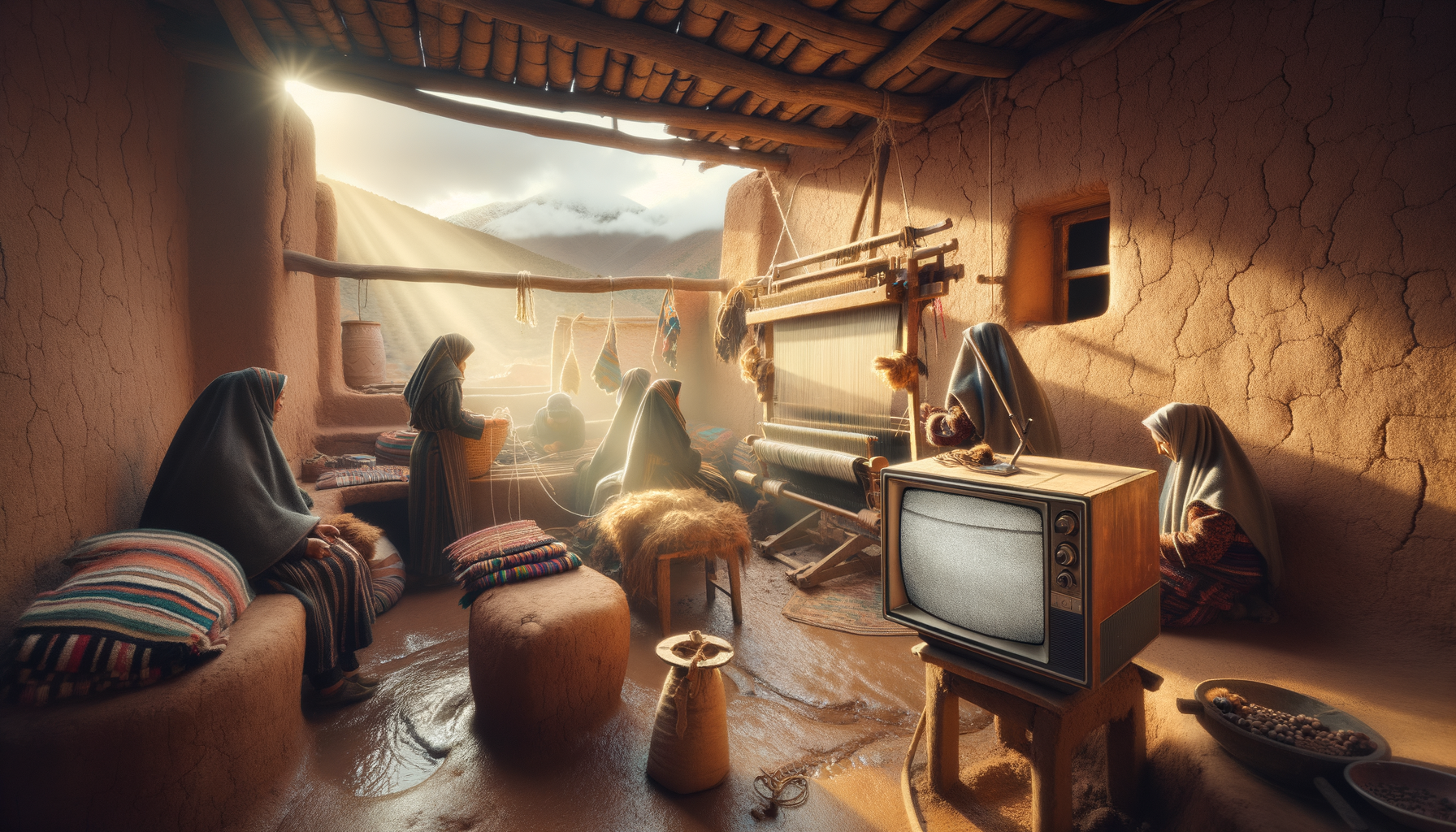 Traditional artisan workshop in the Atlas Mountains